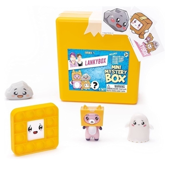 Lankybox Series 1 NEW Sealed Mini Mystery 2 Mystery Figure 1 Squishy Pop It - Picture 2 of 2